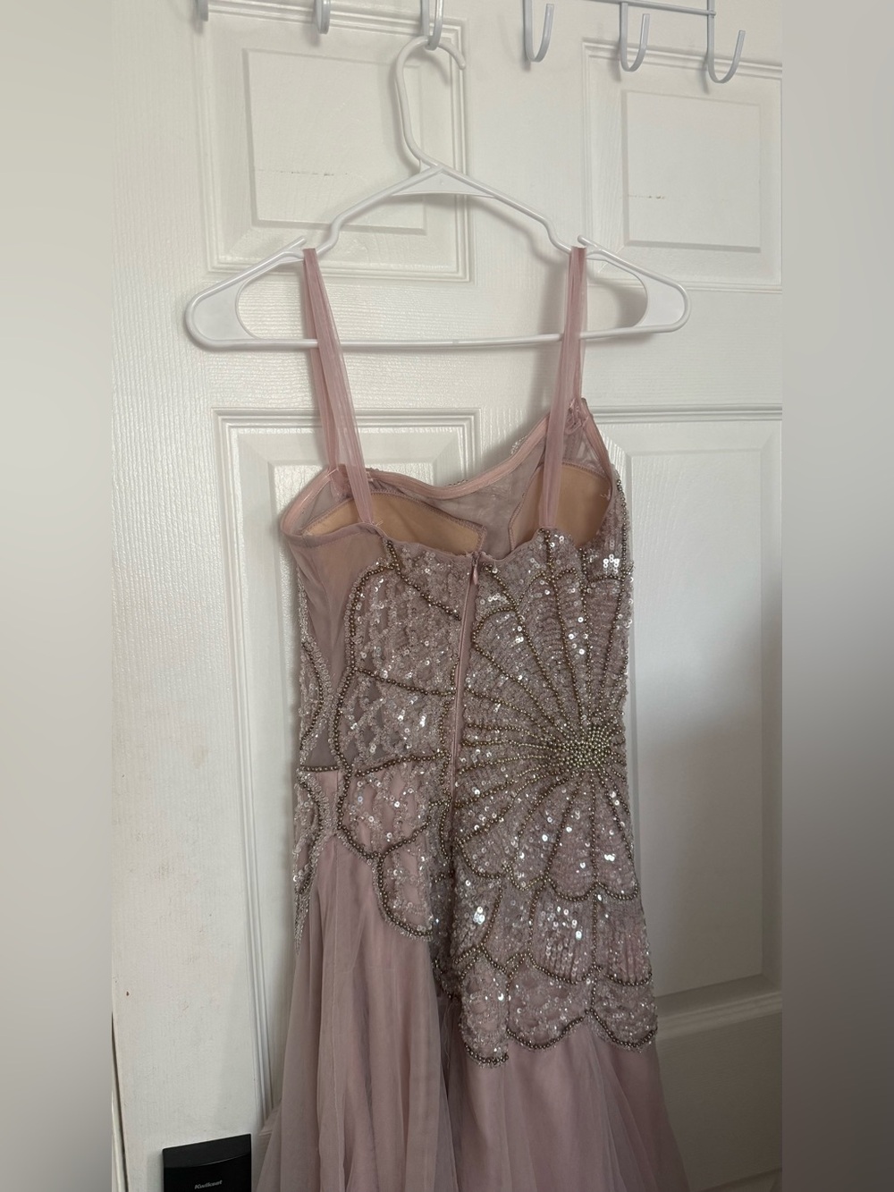 Elegant Pink Beaded Gown - Picture 4 of 4